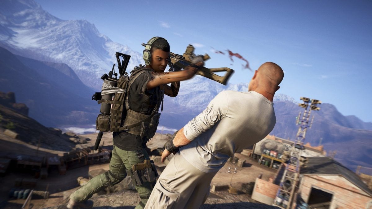 Combat scene in Ghost Recon Wildlands.