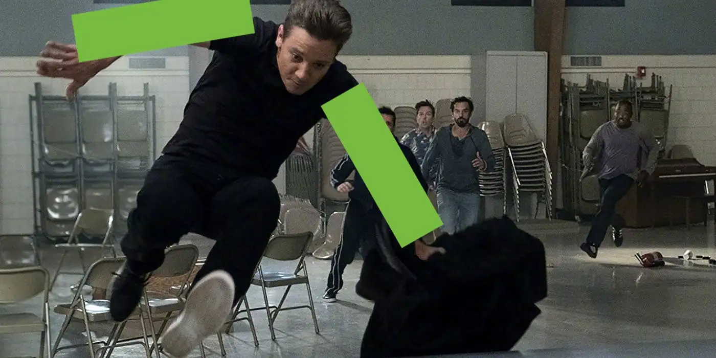 An Extremely Close Examination of Jeremy Renner's CGI Arms in 'Tag