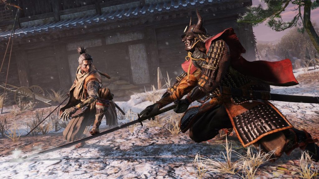 A fight scene in Sekiro: Shadows Die Twice