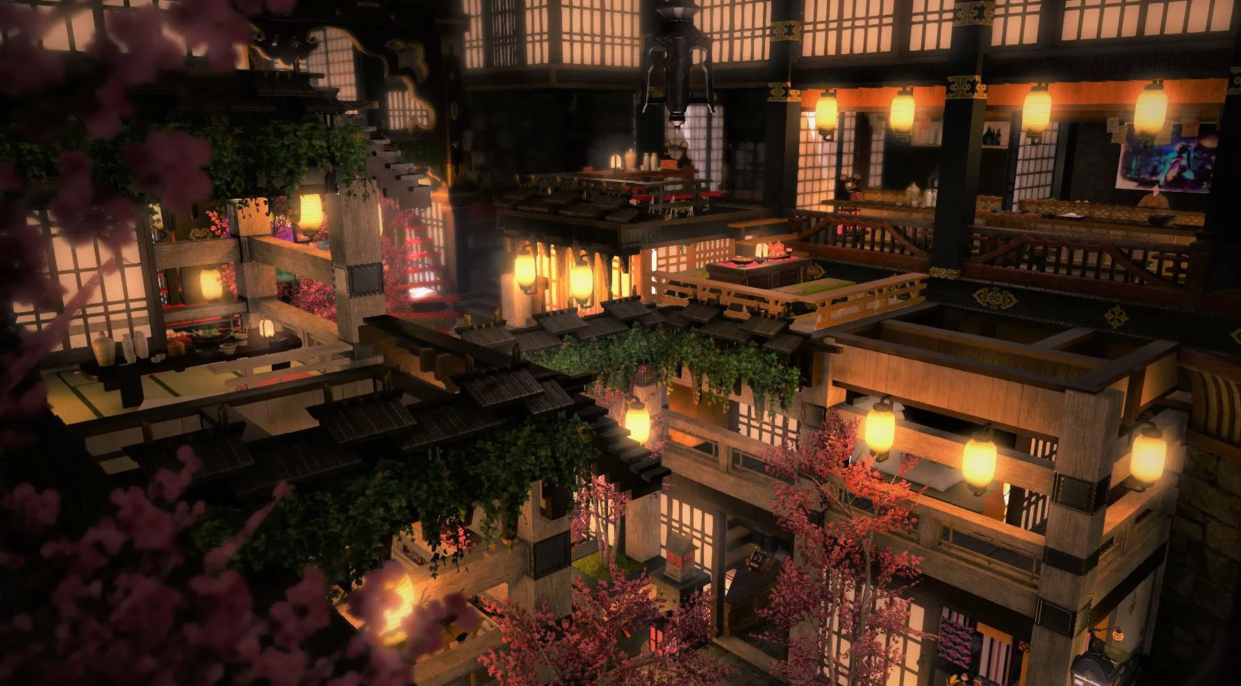 Someone Made An Incredible Japanese Town Inside Of Their Final Fantasy Xiv House Destructoid