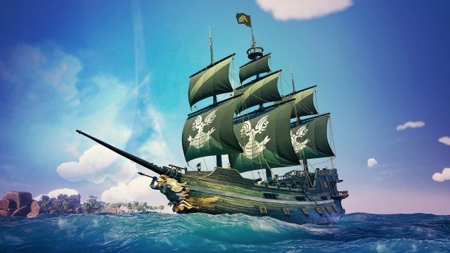 A pirate ship from Sea of Thieves