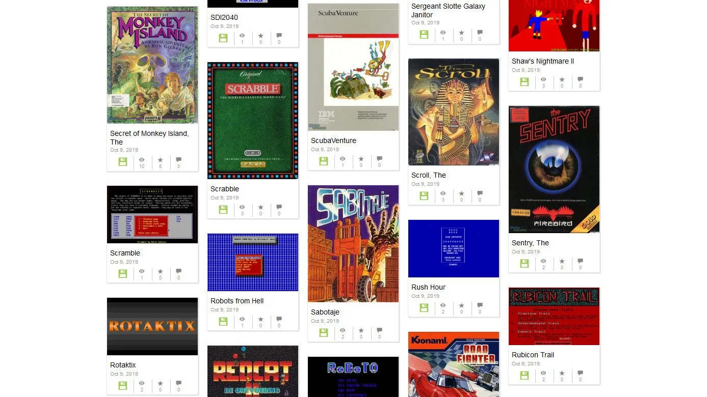 Internet Archive uploads thousands of DOS games that can be played
