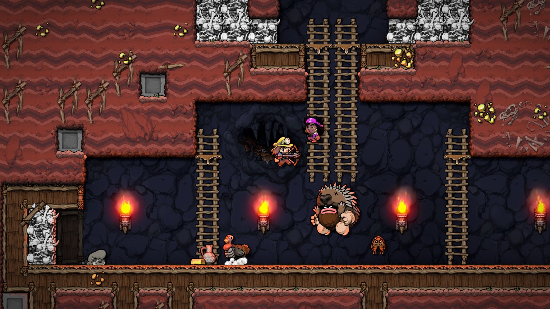 Spelunky 2 launching without online multiplayer on PC, cross