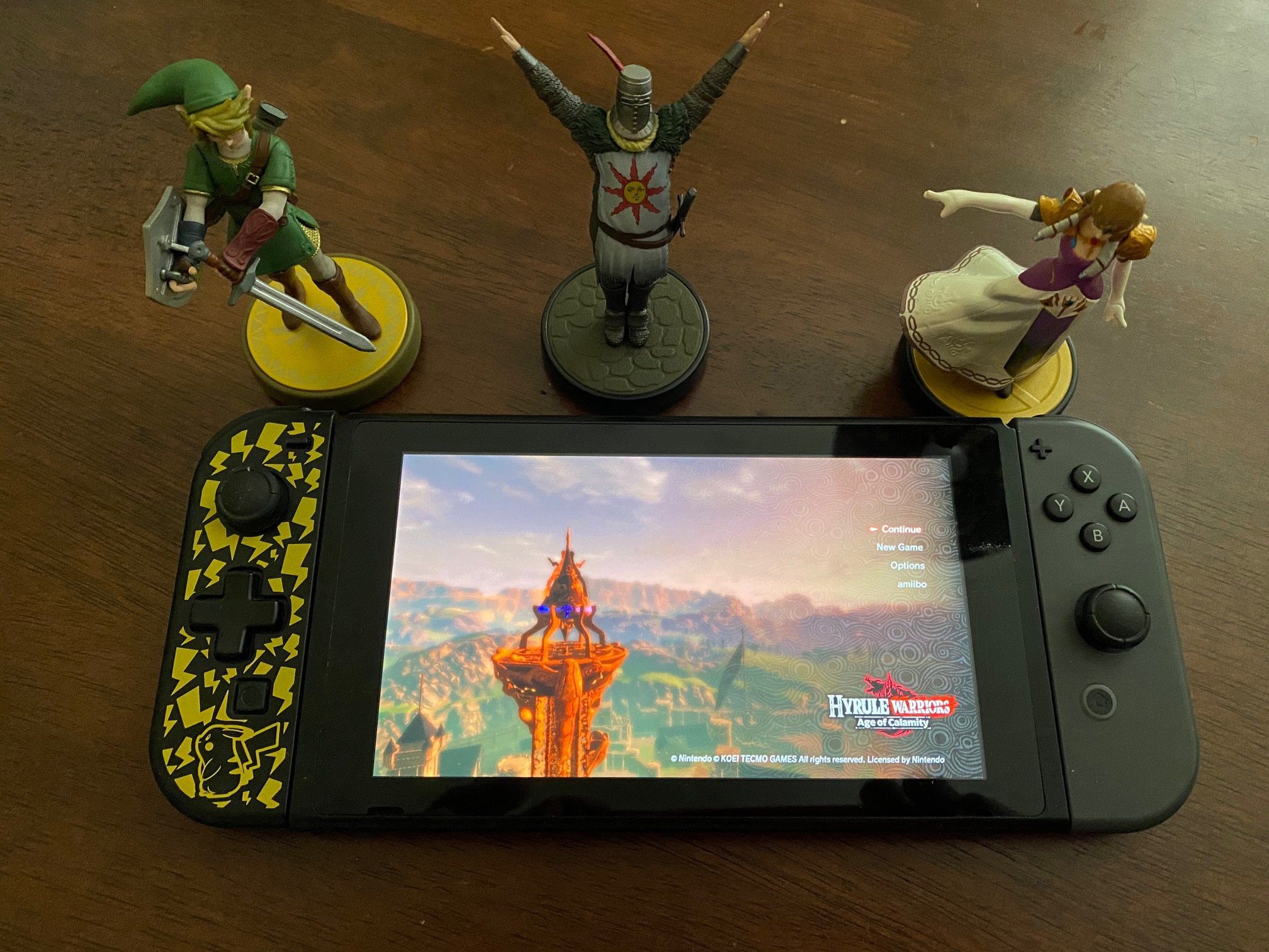 Nintendo Switch in Gray with Hyrule Warriors: Age of Calamity and  Accessories 