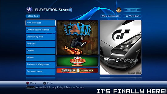 PS3 system software v2.30, with revamped PS Store, is