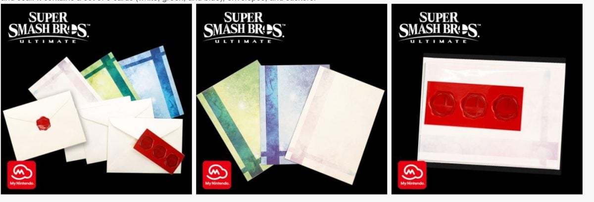 Smash Bros. envelopes