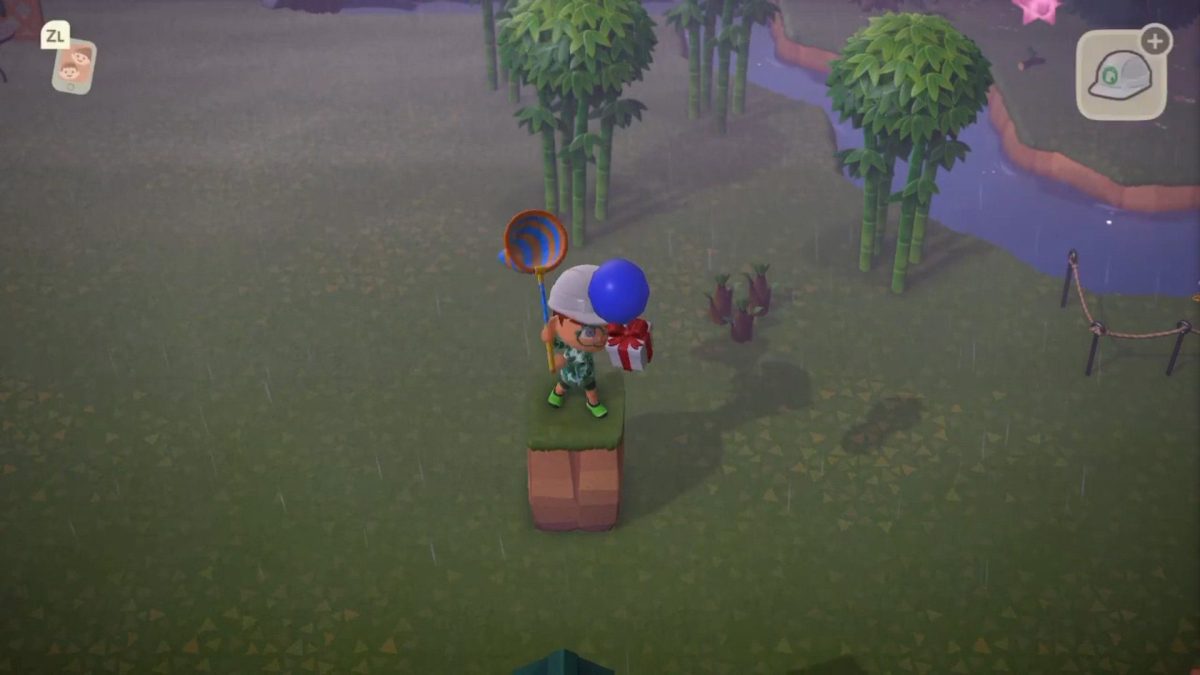 A silly trick to let you pop Animal Crossing balloons without a slingshot.