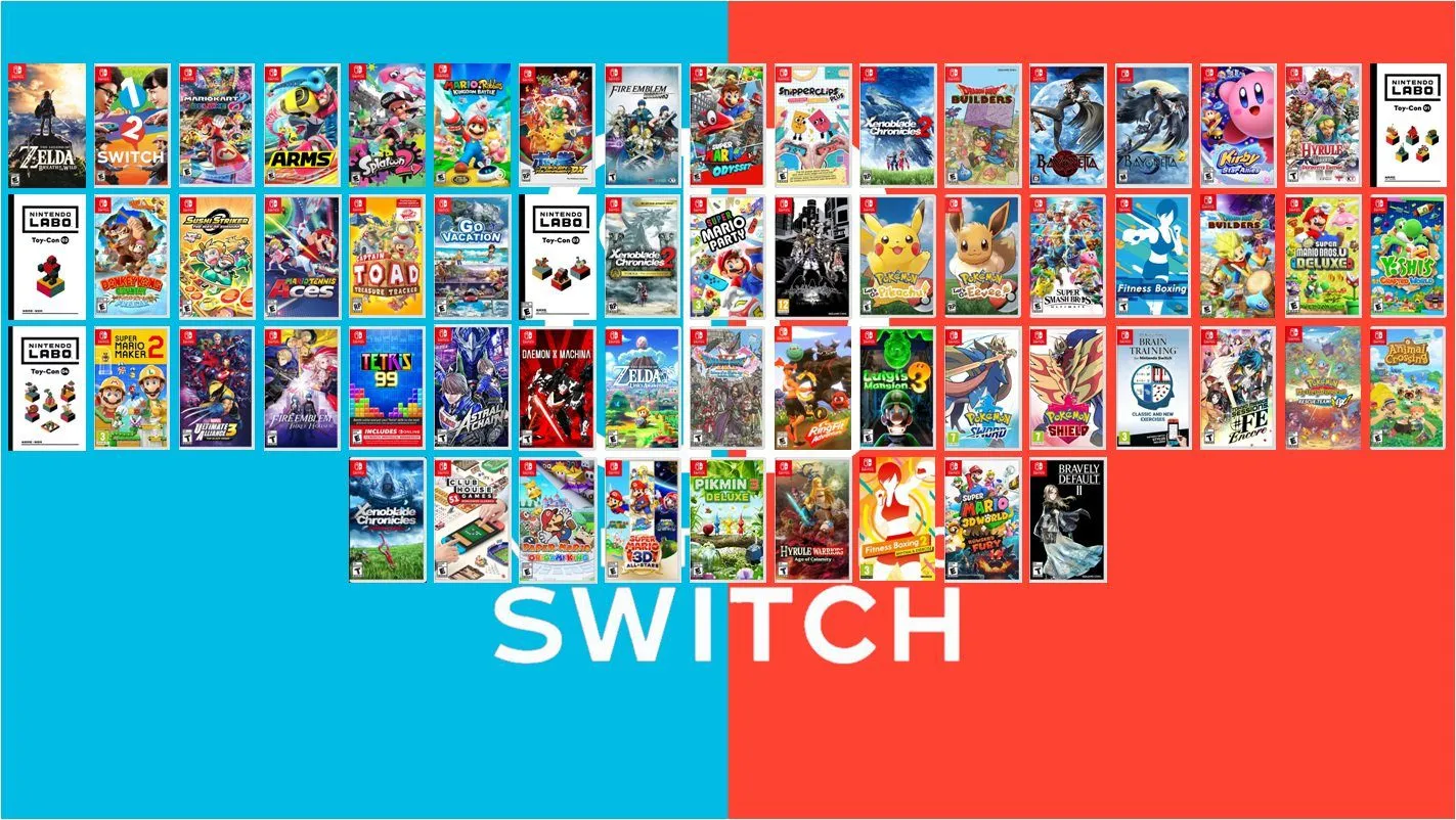 Whoa, seeing all of the Nintendo-published physical Switch games in one  image is neat – Destructoid