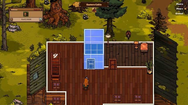 Rooms are built with a drag-and-drop tile system in Bear and Breakfast.
