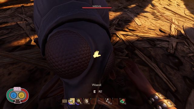 Petting a weevil in Grounded