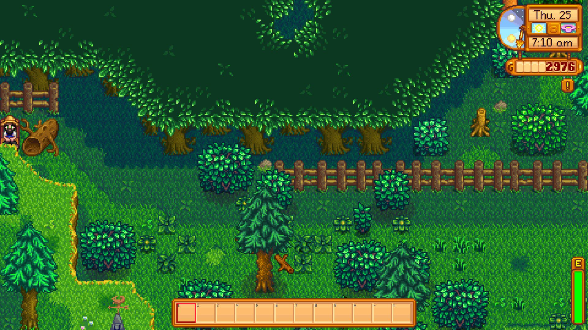 You can use a chair to skip past the log blocking the Secret Woods entrance
