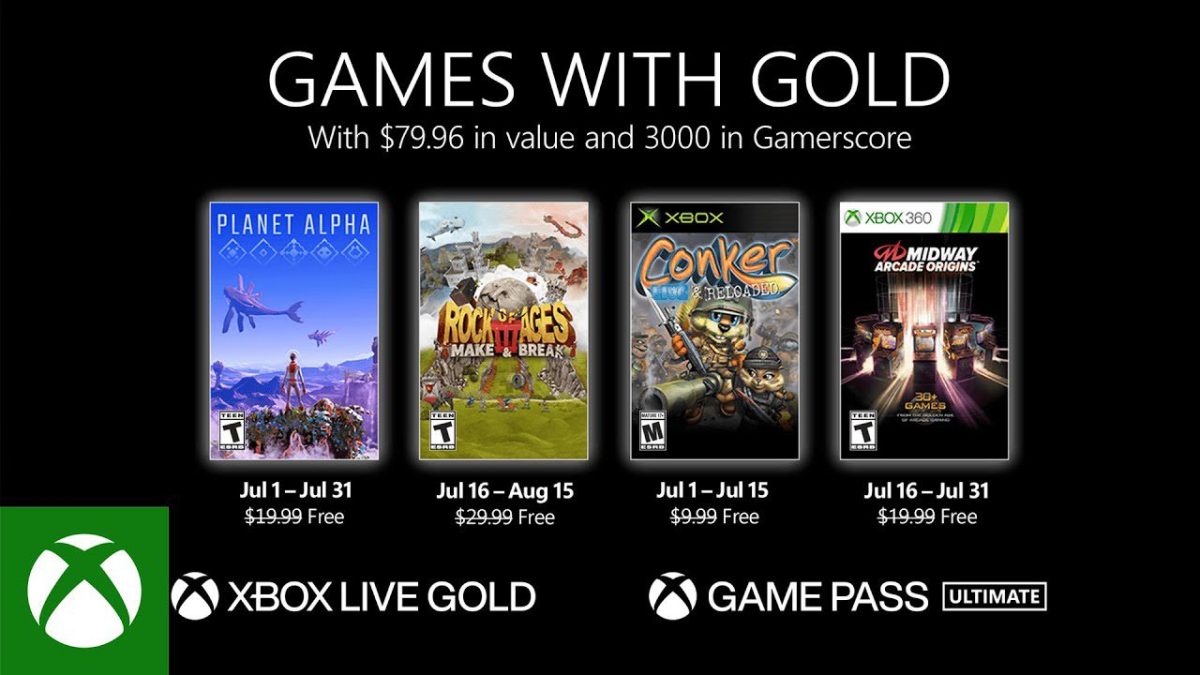 Games with Gold for July 2021