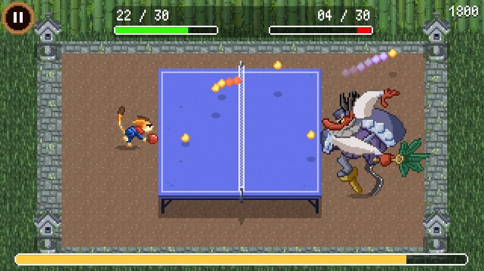 The table tennis mini-game in Doodle Champion Island Games