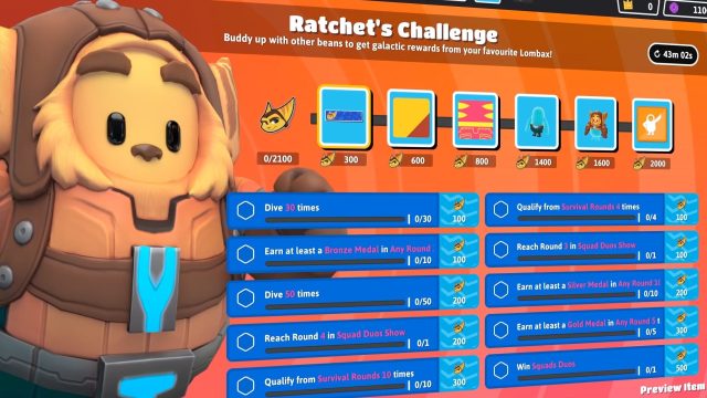 Ratchet's Challenge goals in Fall Guys Season 5
