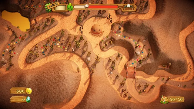 Using the zoom-out toggle in PixelJunk Monsters 2