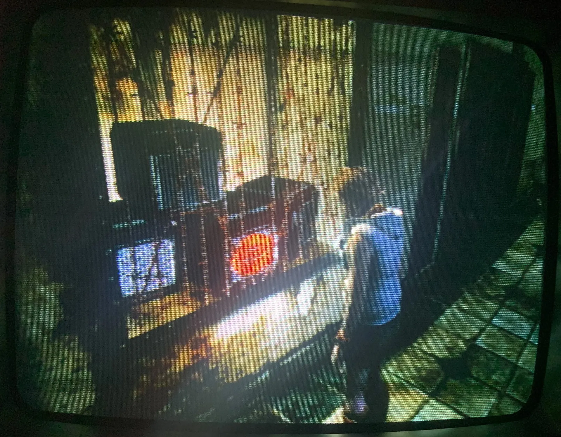 Silent Hill played on a CRT
