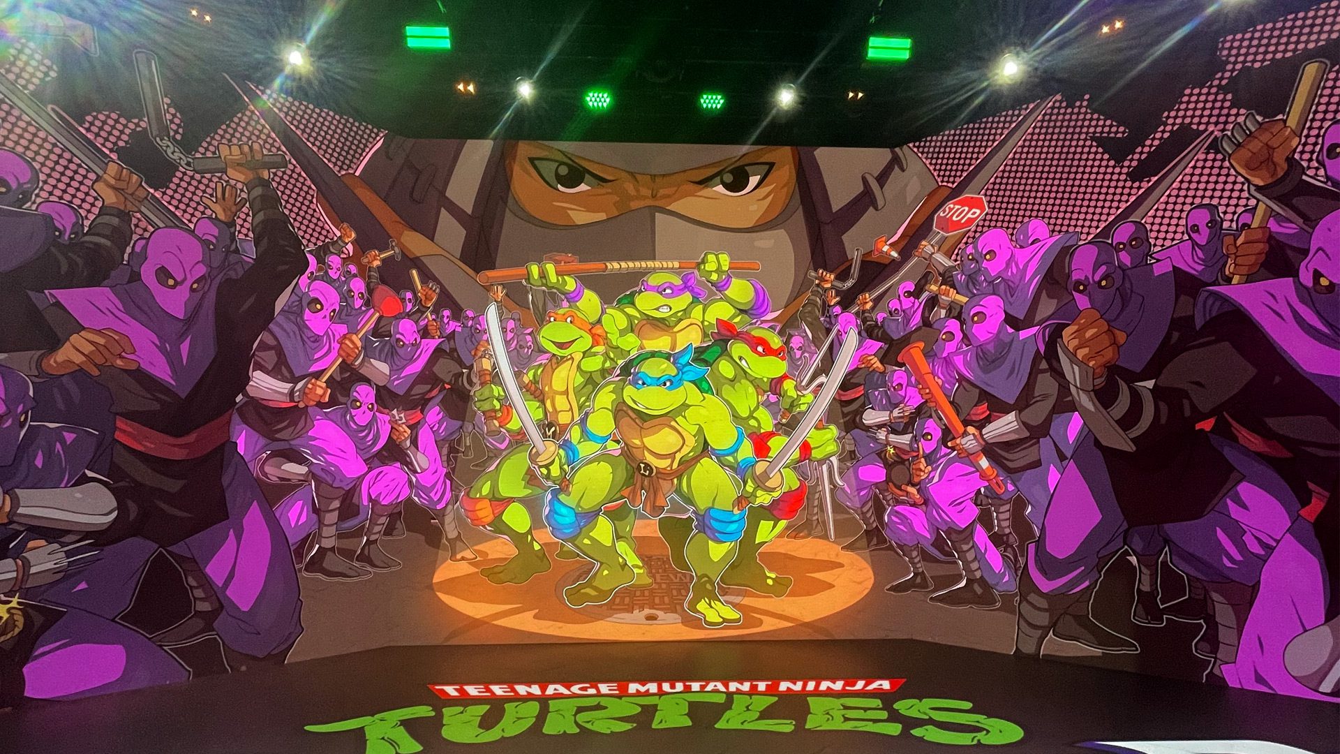 The Gamescom: Opening Night Live stage with TMNT art