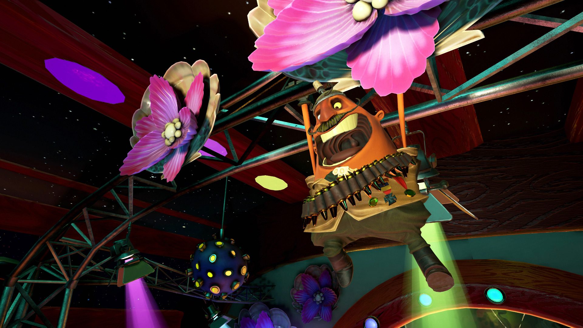 Coach Oleander hanging out in Psychonauts in the Rhombus of Ruin