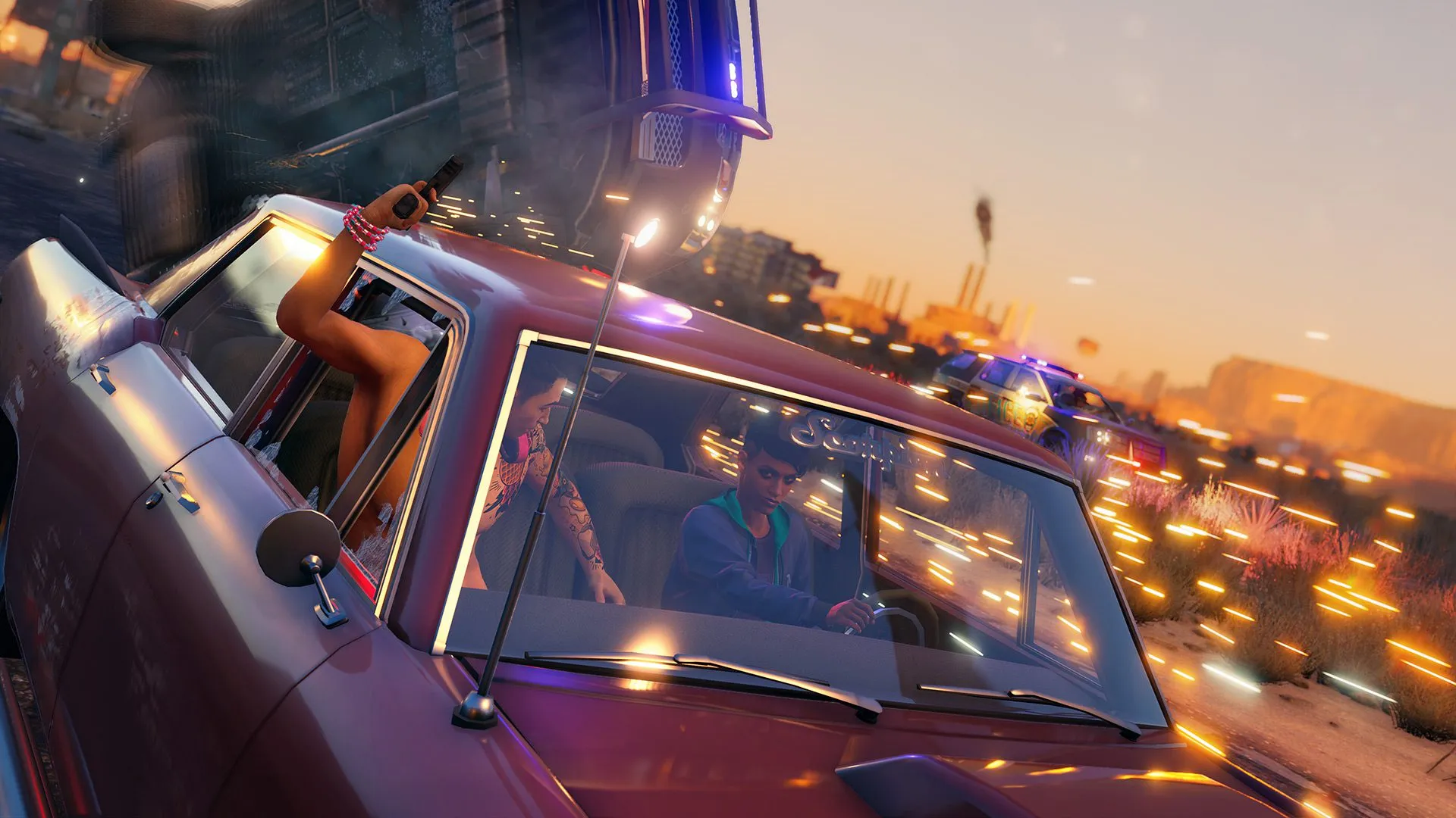 A police chase in Saints Row (2022)