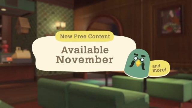 Animal Crossing: New Horizons November update