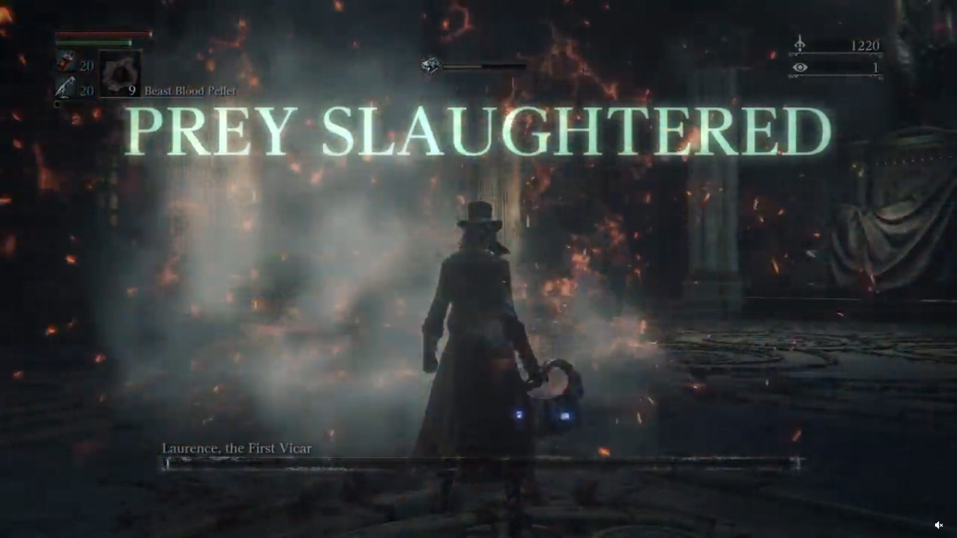 The best-feeling "Prey Slaughtered" message in Bloodborne