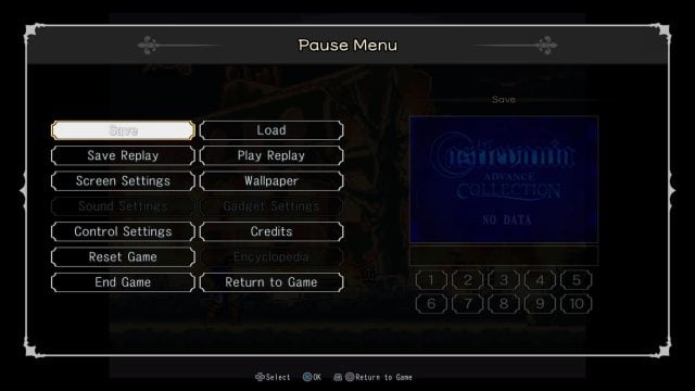 Castlevania Advance Collection emulation features