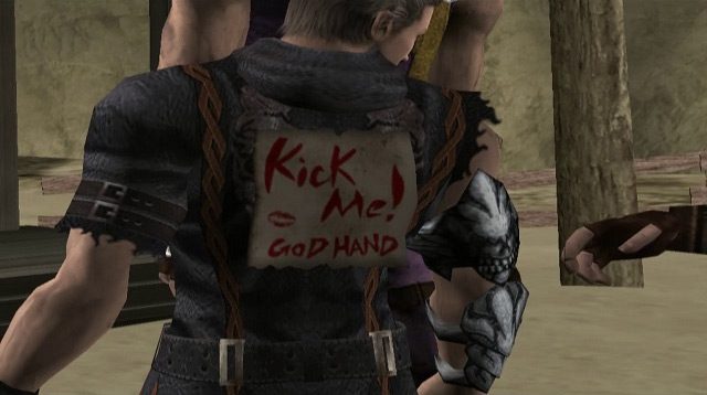 A "Kick Me!" sign on Gene's back