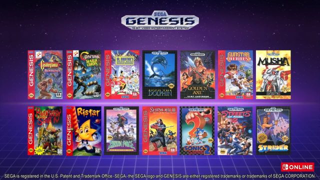 Nintendo Switch Online Sega Genesis games