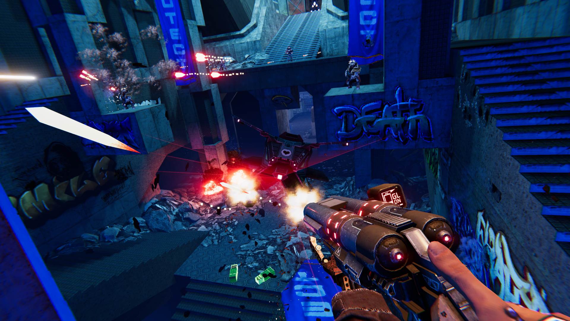 Turbo Overkill is a chainsaw leg-sliding FPS coming next year