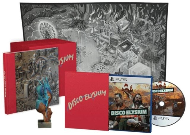 The contents of the collector's edition for Disco Elysium: The Final Cut