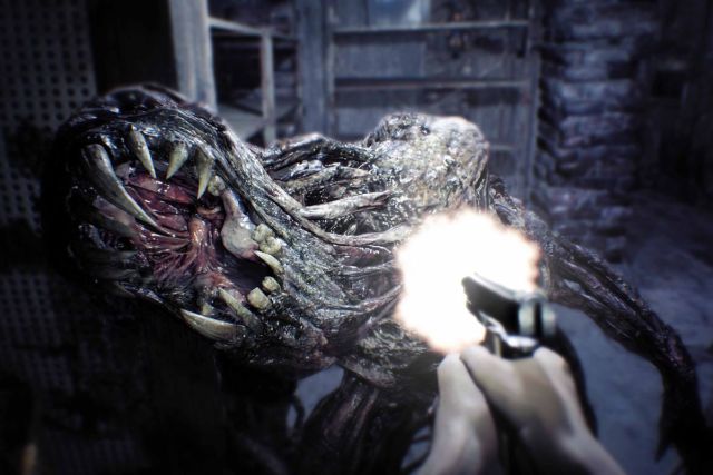 A chomping Molded in Resident Evil 7