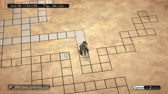 The grid-based floors of Dungeon Encounters