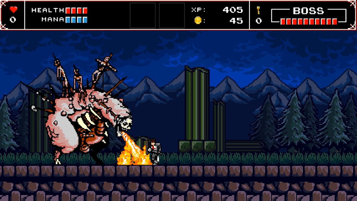 This Infernax boss screenshot looks straight ouf of NES Castlevania