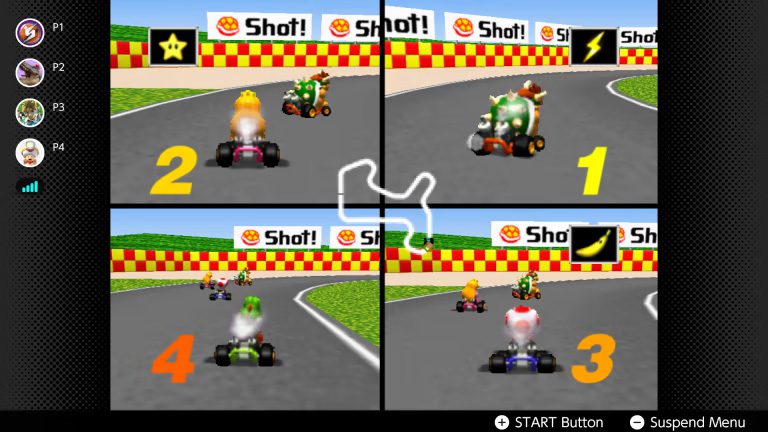 Nintendo 64 online multiplayer can't be mixed with local players in Mario Kart 64 on Nintendo Switch Online