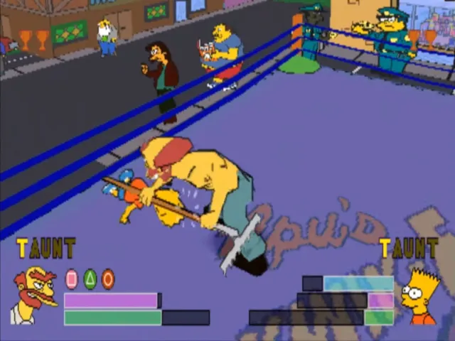 The Simpsons Wrestling Beating up a child