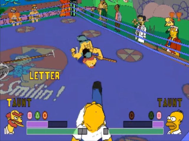 The Simpsons Wrestling Animation Glitch