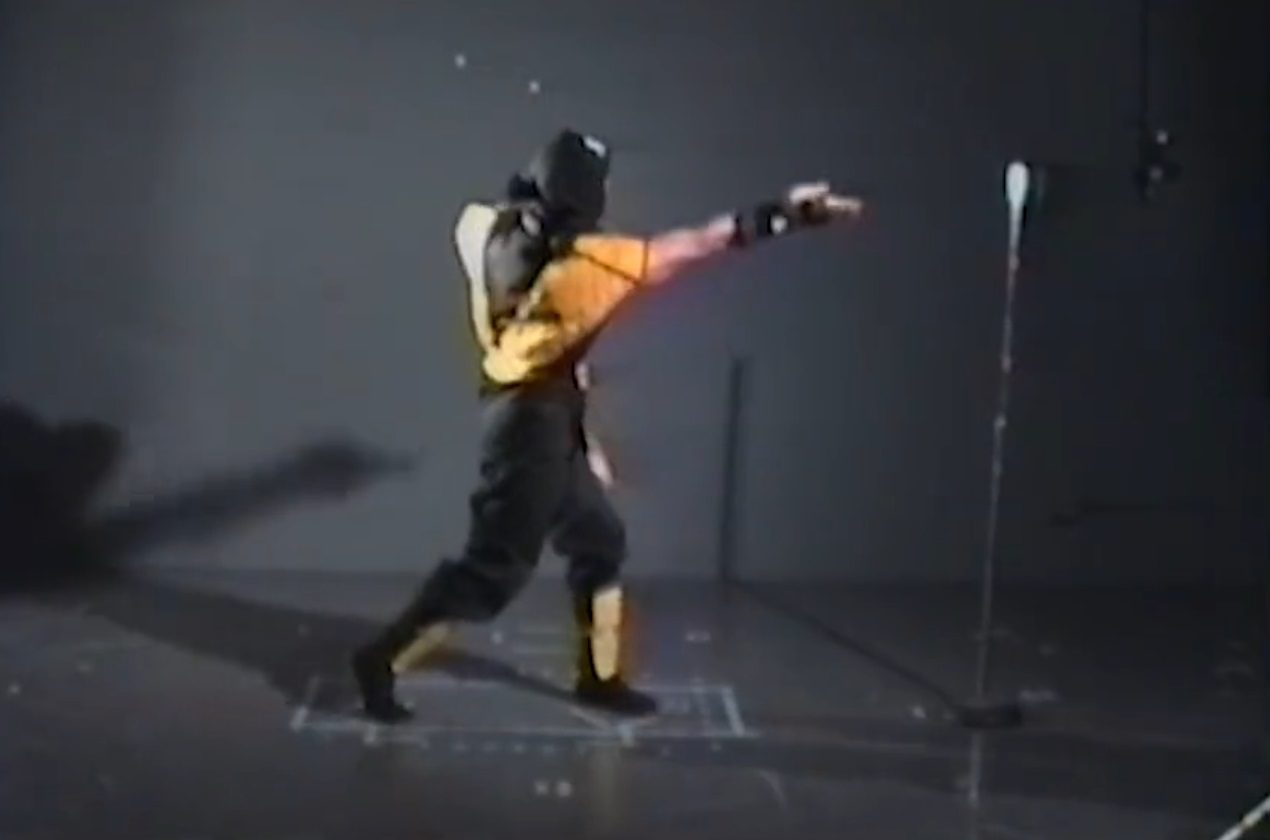 Mortal Kombat Scorpion's spear throw mo-cap behind-the-scenes with Ed Boon