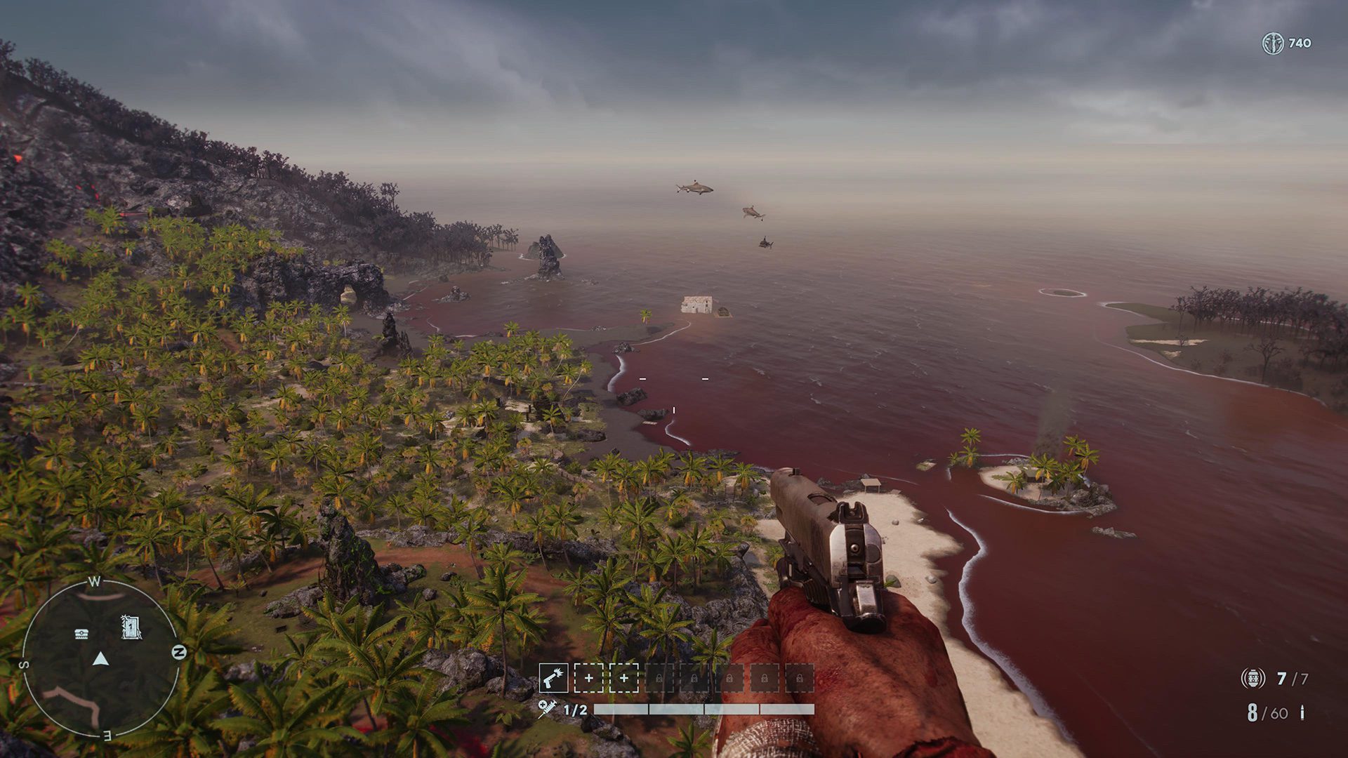  Vaas: Insanity is set on an island surrounded by bloody shores and flying sharks