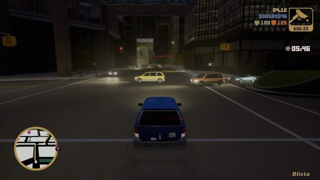 Driving a car in Grand Theft Auto III: Definitive Edition