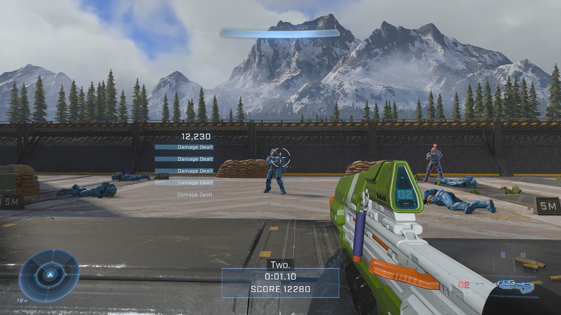 The Halo InfiniteĀ MA40 Nerf Blaster in-game