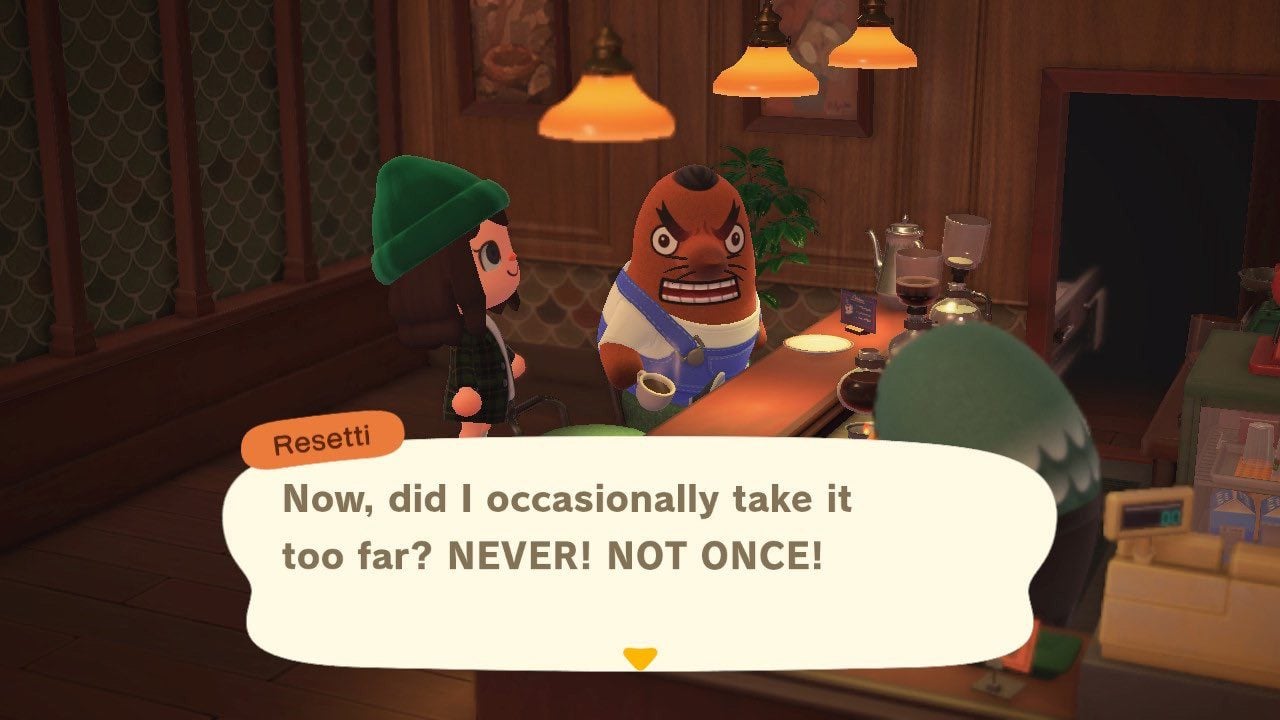 Mr. Resetti Animal Crossing: New Horizons 2.0 update dialogue