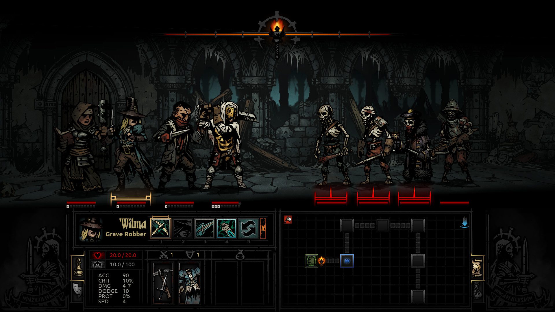 Darkest dungeon battle screenshot