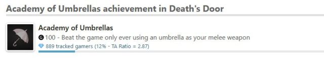 Death's Door Academy of Umbrellas achievement and trophy description