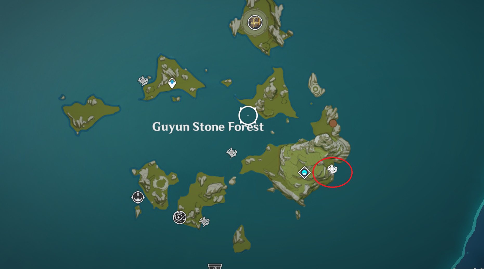 Genshin Impact Fleeting Colors Guyun Stone Forest location