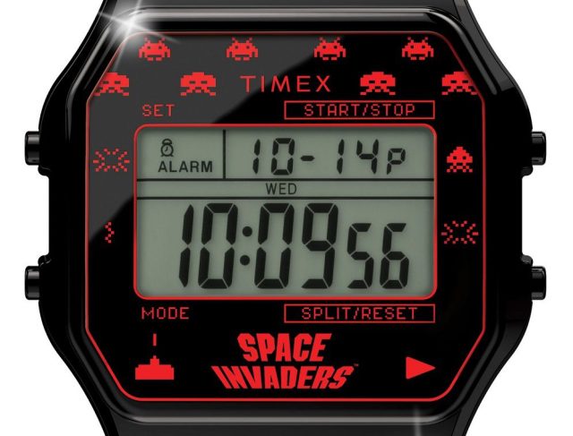 timex space invaders watch t80 black