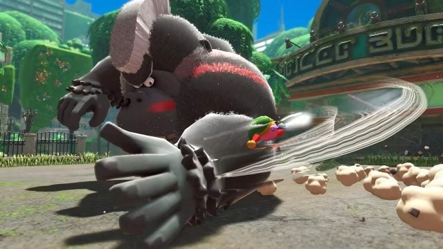 Kirby and the Forgotten Land gorilla boss screenshot