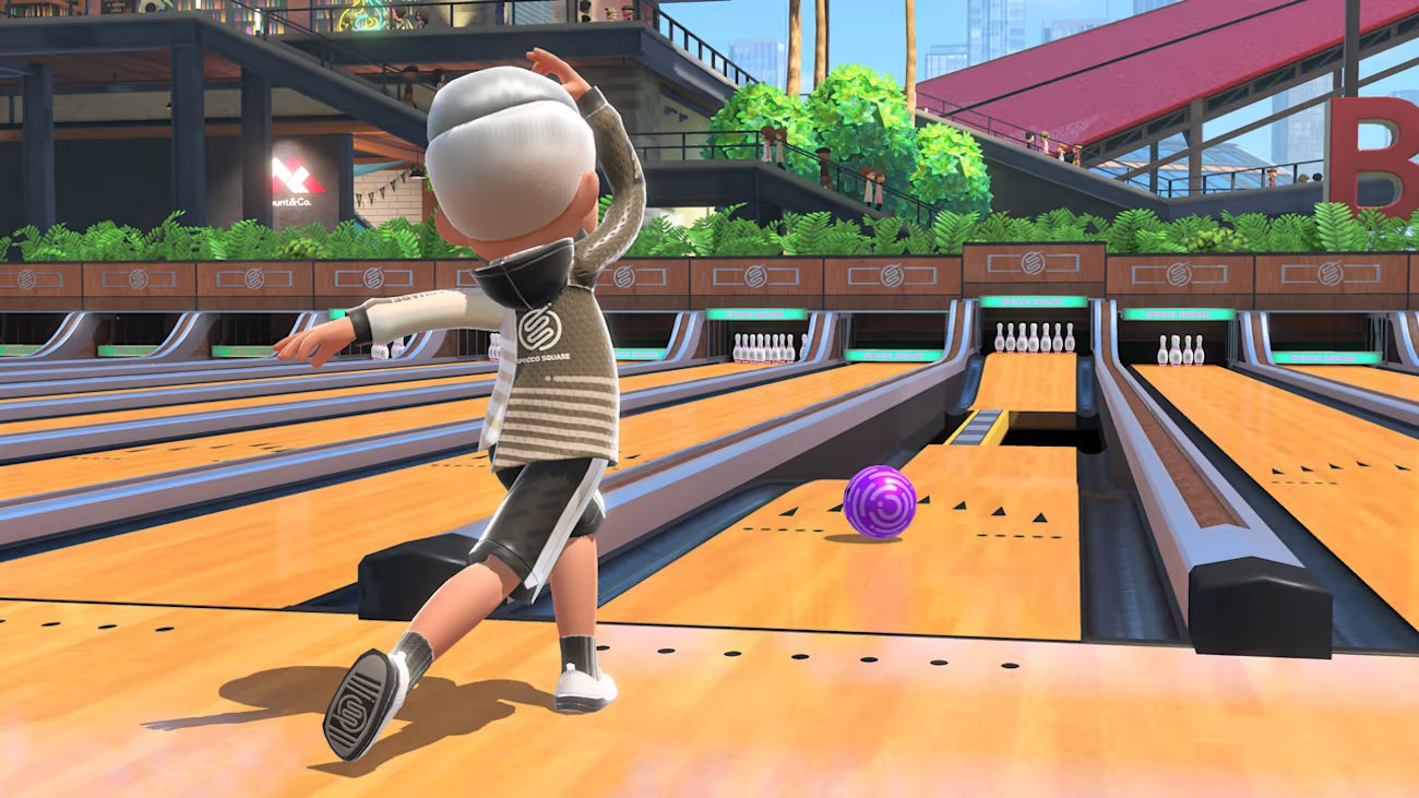 Nintendo Switch Sports play test bowling screenshot