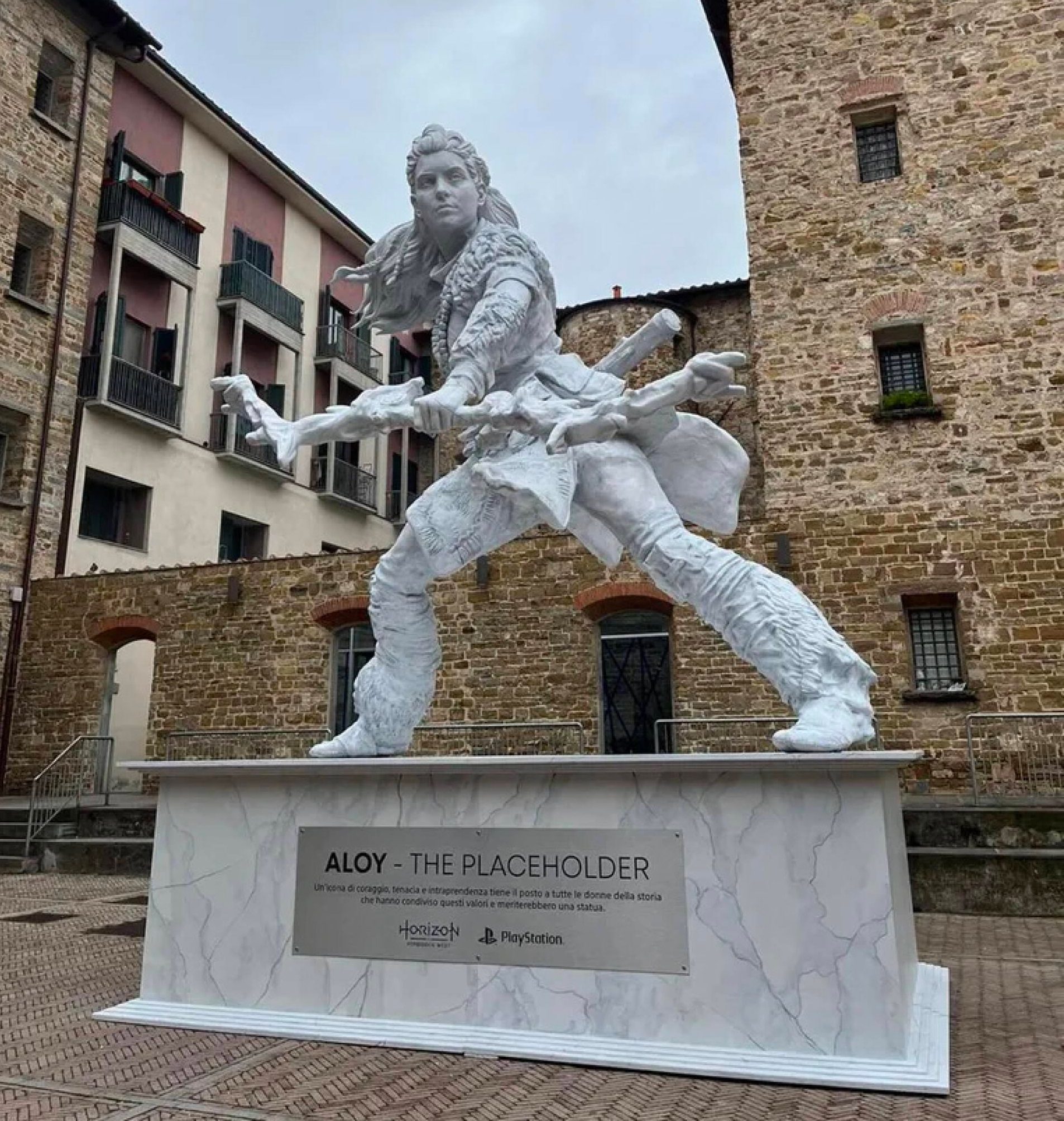 aloy statue horizon forbidden west italy