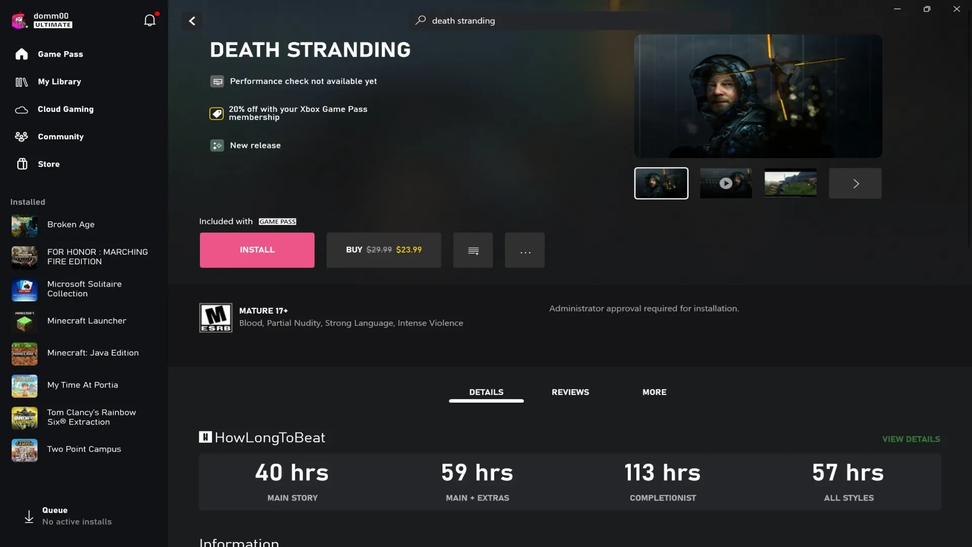 Death Stranding joins Xbox Game Pass for PC.