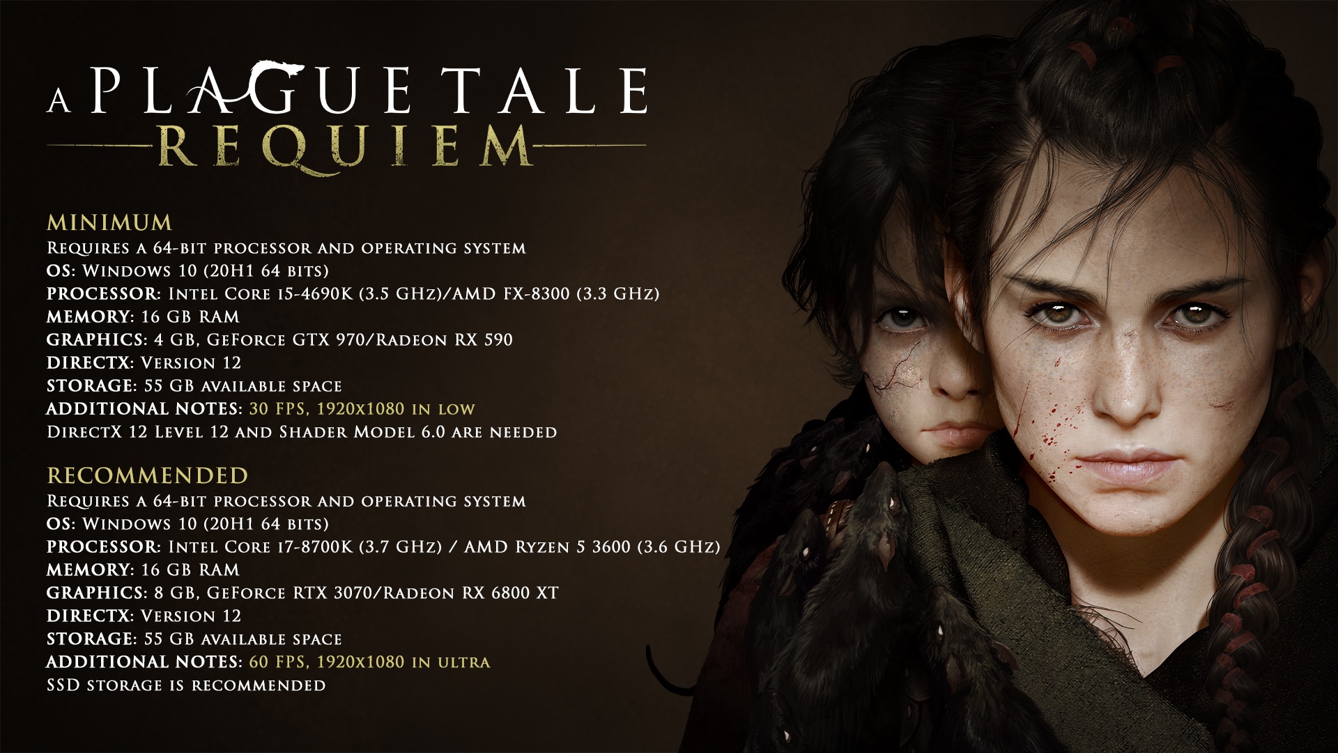 A Plague Tale Requiem Anforderungen an die PC-Spezifikationen